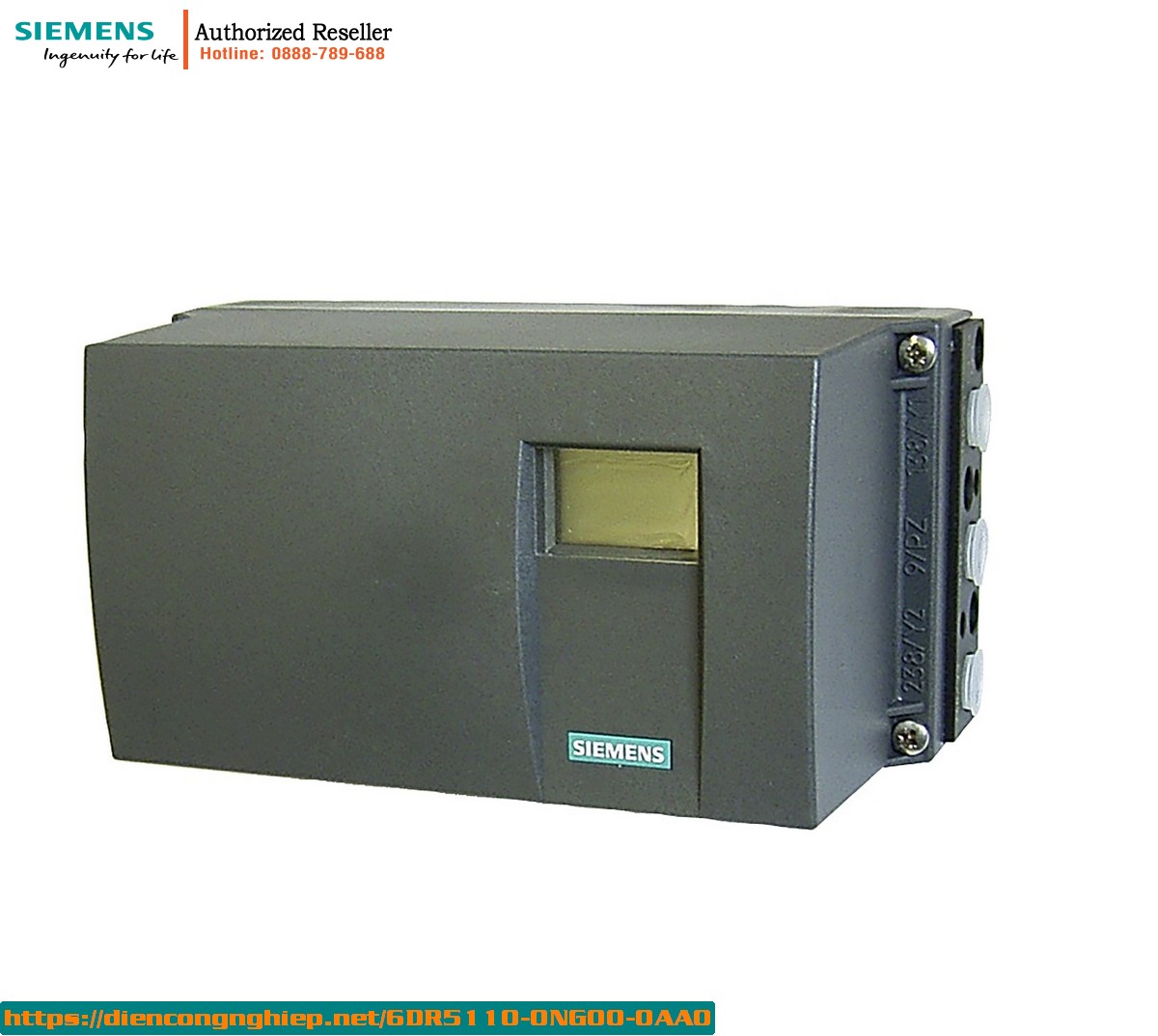 Bộ định vị điện khí nén SIPART PS2 Smart 6DR5110-0NG00-0AA0 - HART, 4-20mA, tác động đơn, phát hiện vị trí không tiếp xúc (NCS)