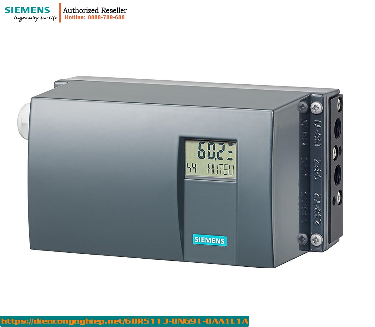 Bộ Định Vị Điện Khí Nén SIPART PS2 6DR5113-0NG91-0AA1L1A - HART, 4-20mA, Ex/nEx, Đo Vị Trí Không Tiếp Xúc