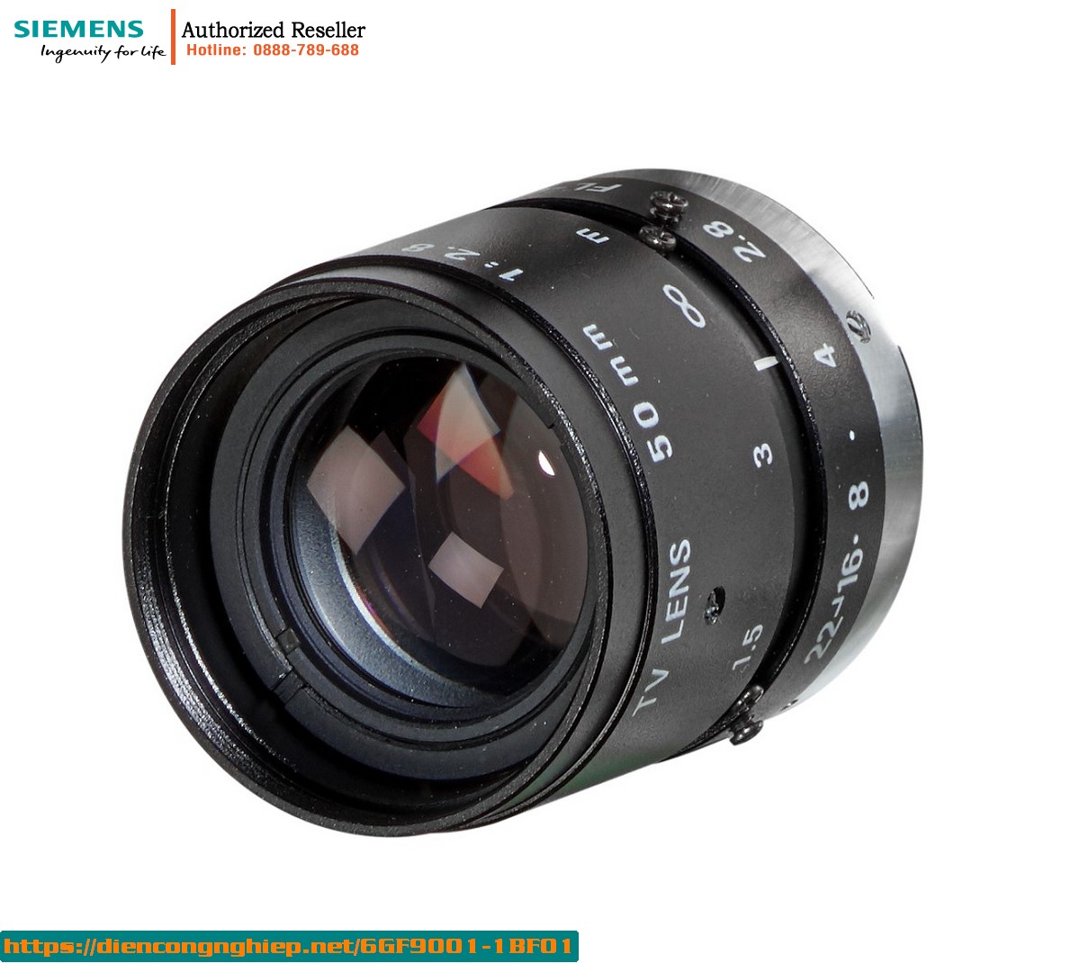 6GF9001-1BF01 - Ống Kính Mini 16mm F1.4 Chính Hãng - Tiêu Cố Định, Khẩu Độ & Focus Điều Chỉnh Linh Hoạt