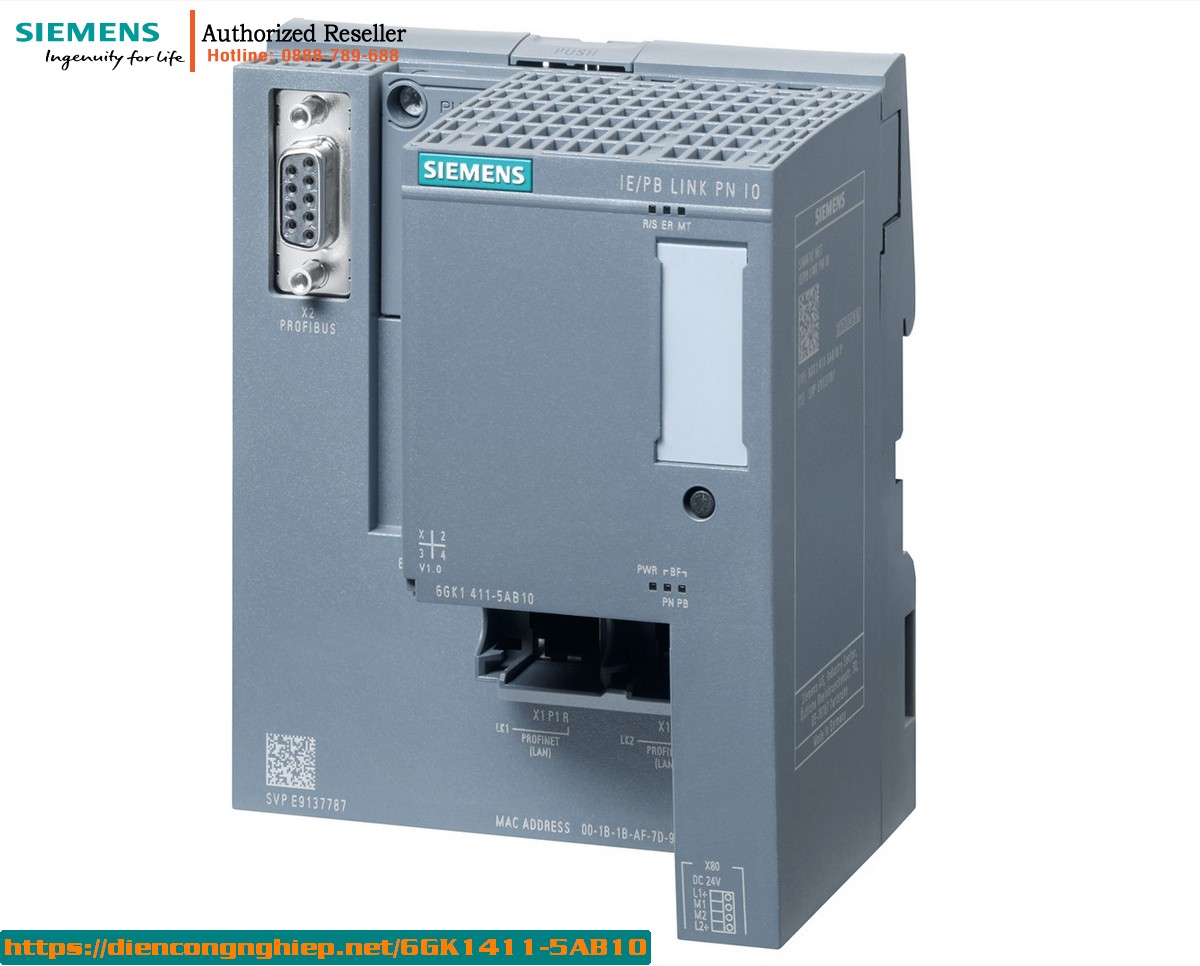 6GK1411-5AB10 Gateway Công Nghiệp Ethernet PROFINET IO sang PROFIBUS DP - Kết Nối Đa Giao Thức, Đồng Bộ Thời Gian Thực
