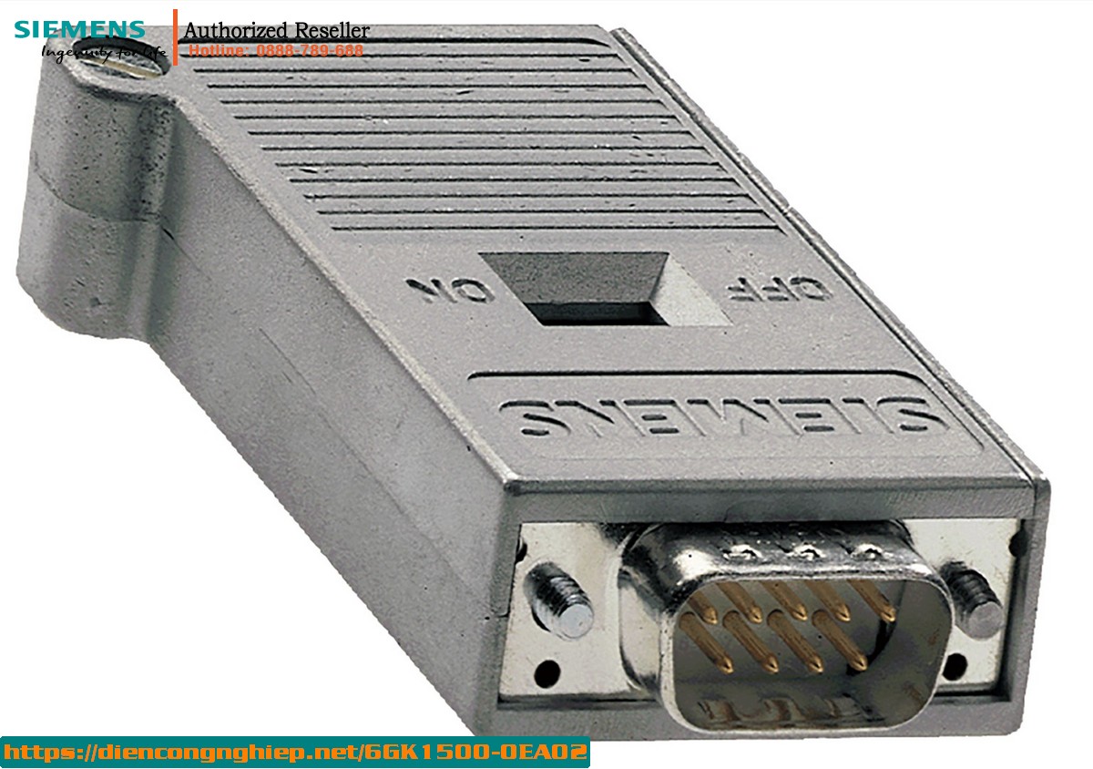 Đầu nối bus PROFIBUS 6GK1500-0EA02 - Cổng cáp trục, tốc độ 12 Mbit/s, điện trở kết thúc cách ly, vỏ kim loại cho PC công nghiệp & SIMATIC OP