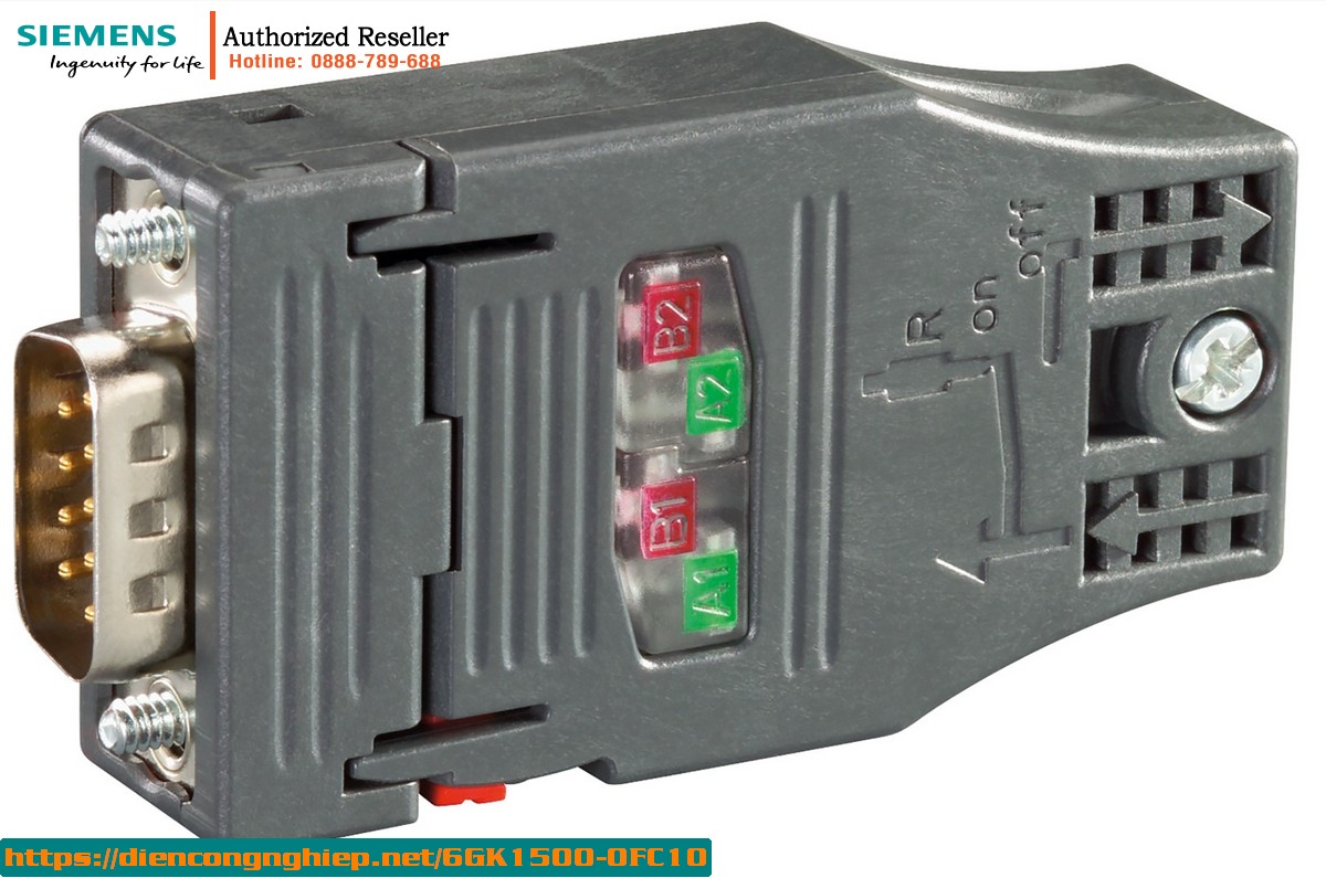 Đầu nối PROFIBUS 6GK1500-0FC10 - Cổng cáp trục, tốc độ 12Mbit/s, tương thích SIMATIC & OLM