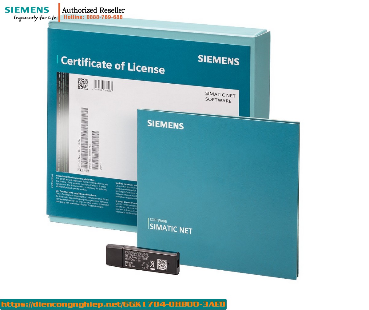 Phần mềm SIMATIC SOFTNET-IE S7 OPC Server License Float - Giao Tiếp An Toàn 6GK1704-0HB00-3AE0
