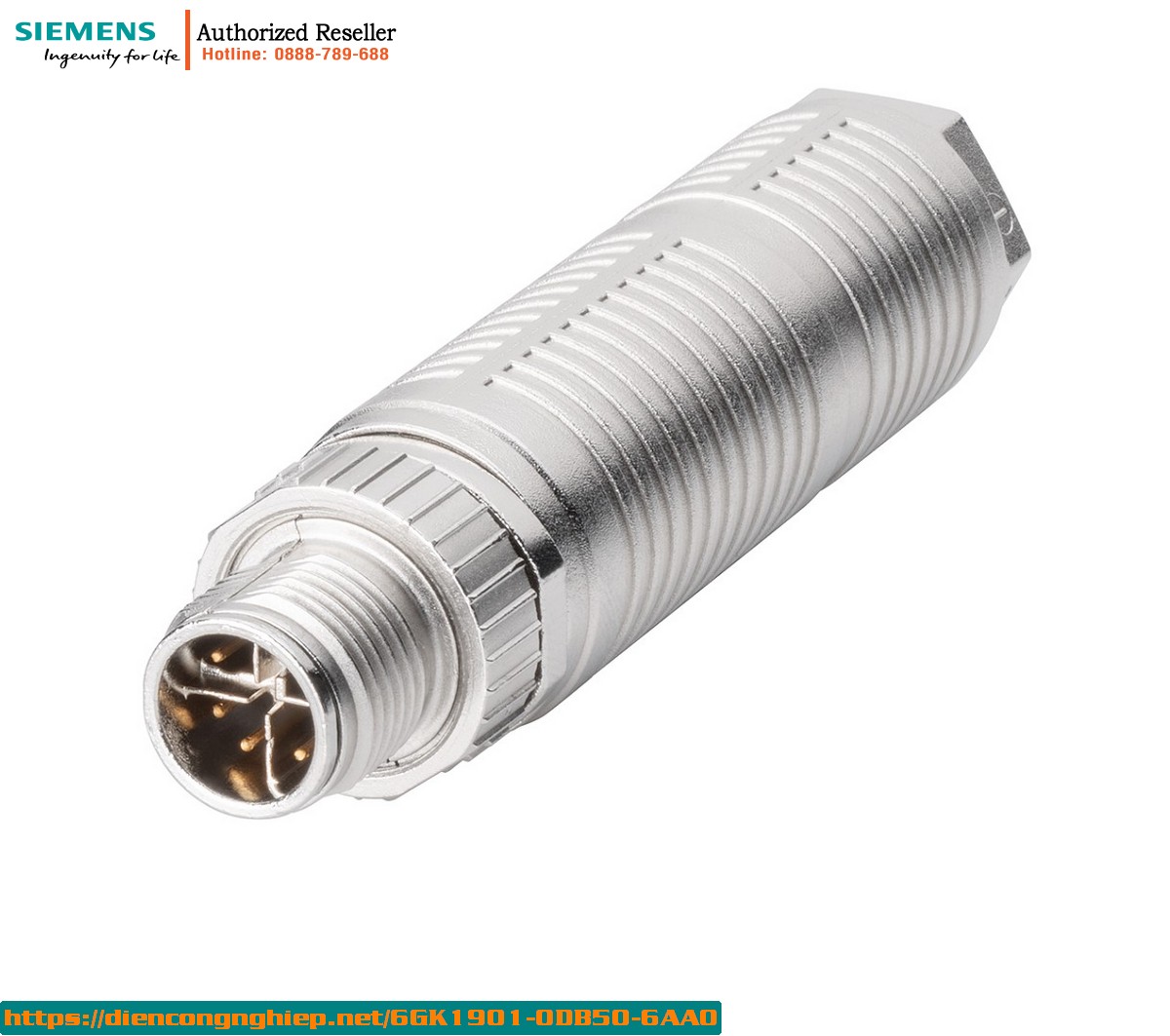 Đầu Nối M12 Chống Nhiễu Siemens 6GK1901-0DB50-6AA0 - Phụ Kiện SCALANCE Chính Hãng