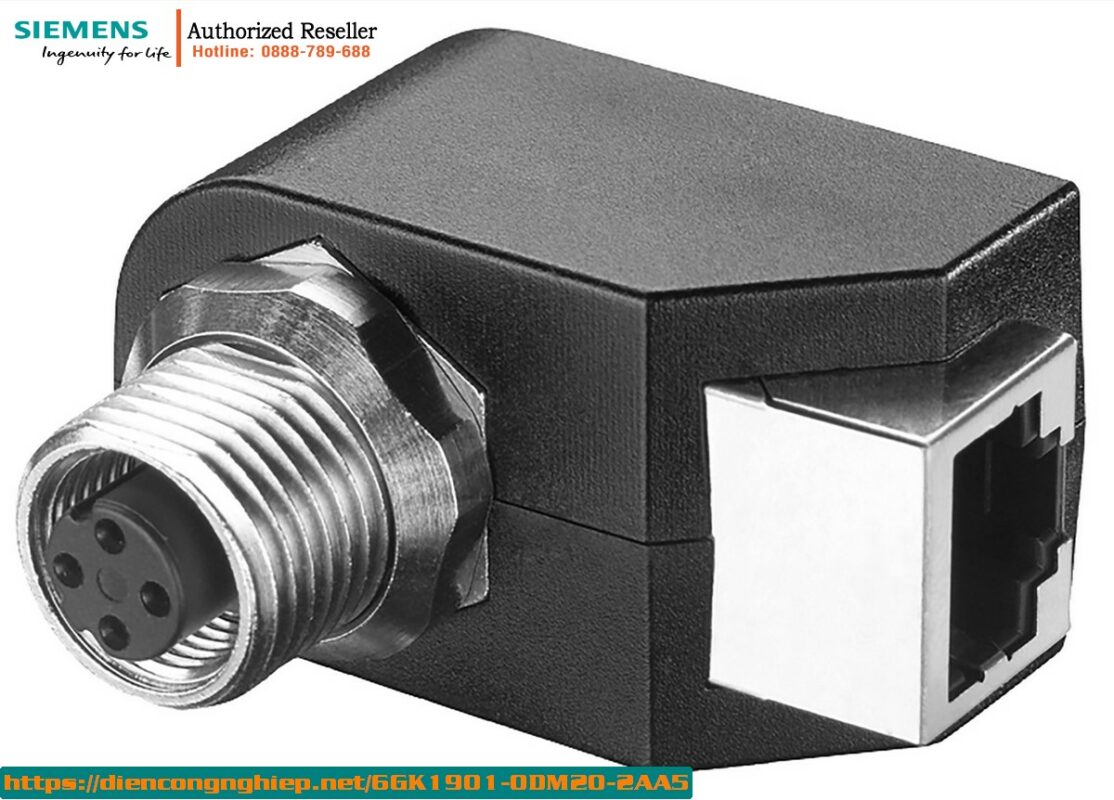 6GK1901-0DM20-2AA5 - Bushing Chuyển Đổi M12 D-coded IP65 Sang RJ45 IP20 - Hộp 5 Cái 6 6GK1901 0DM20 2AA5