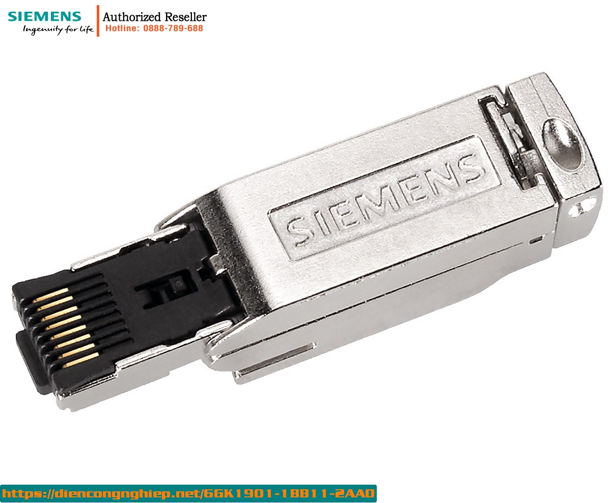 Đầu Nối RJ45 Công Nghiệp Siemens 6GK1901-1BB11-2AA0 - FastConnect, Vỏ Kim Loại Chắc Chắn, Kết Nối FC, Tương Thích Cáp IE FC TP 4x2
