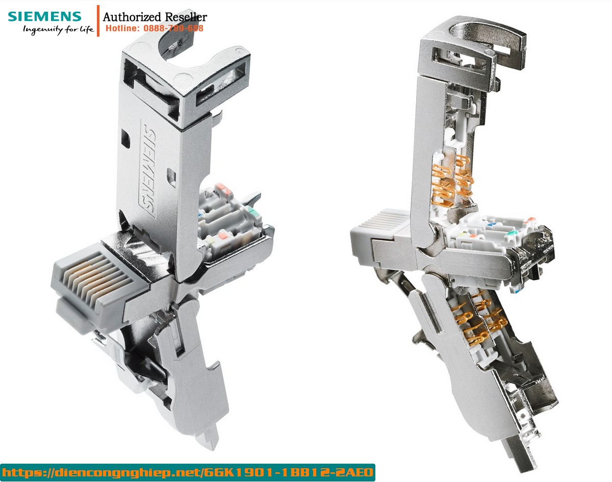 Đầu Cáp RJ6A Công Nghiệp 10Gbps Chống Nhiễu - Đầu Nối FastConnect RJ45 180° Cho Cáp IE FC TP - 6GK1901-1BB12-2AE0