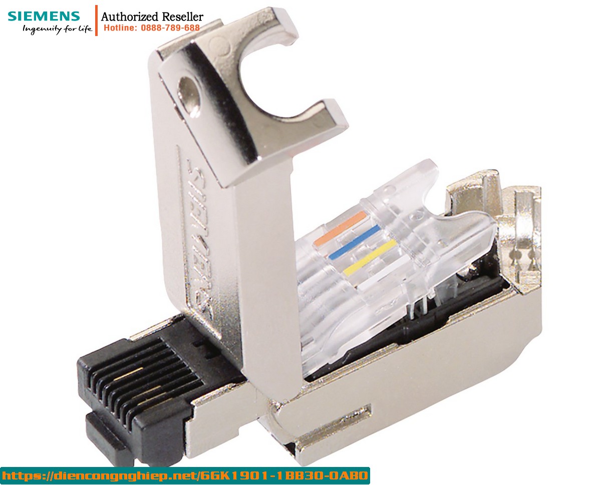 Đầu Nối RJ45 Công Nghiệp Siemens 6GK1901-1BB30-0AB0 - Vỏ Kim Loại Bền Bỉ, Kết Nối FC Nhanh, 10 Cái/Hộp
