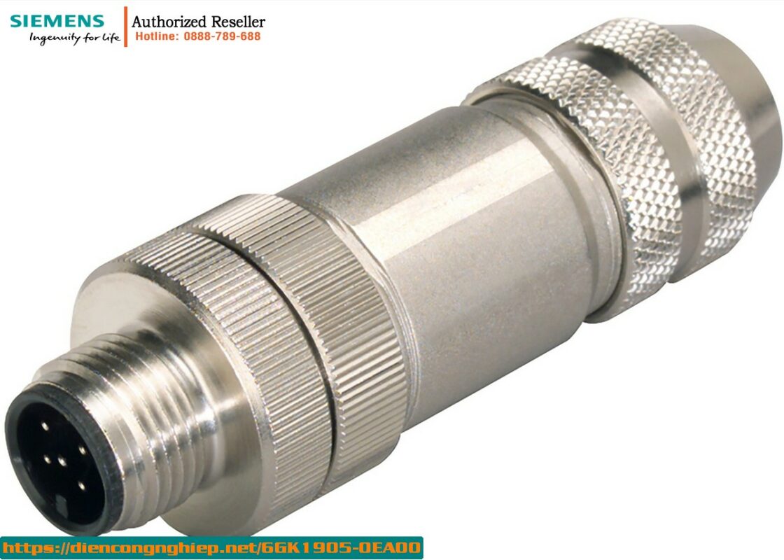 Đầu Nối M12 6GK1905-0EA00 Cho ET 200 - Đầu Cáp Trục, 5 Cái - Lắp Đặt Thực Địa 9 6GK1905 0EA00