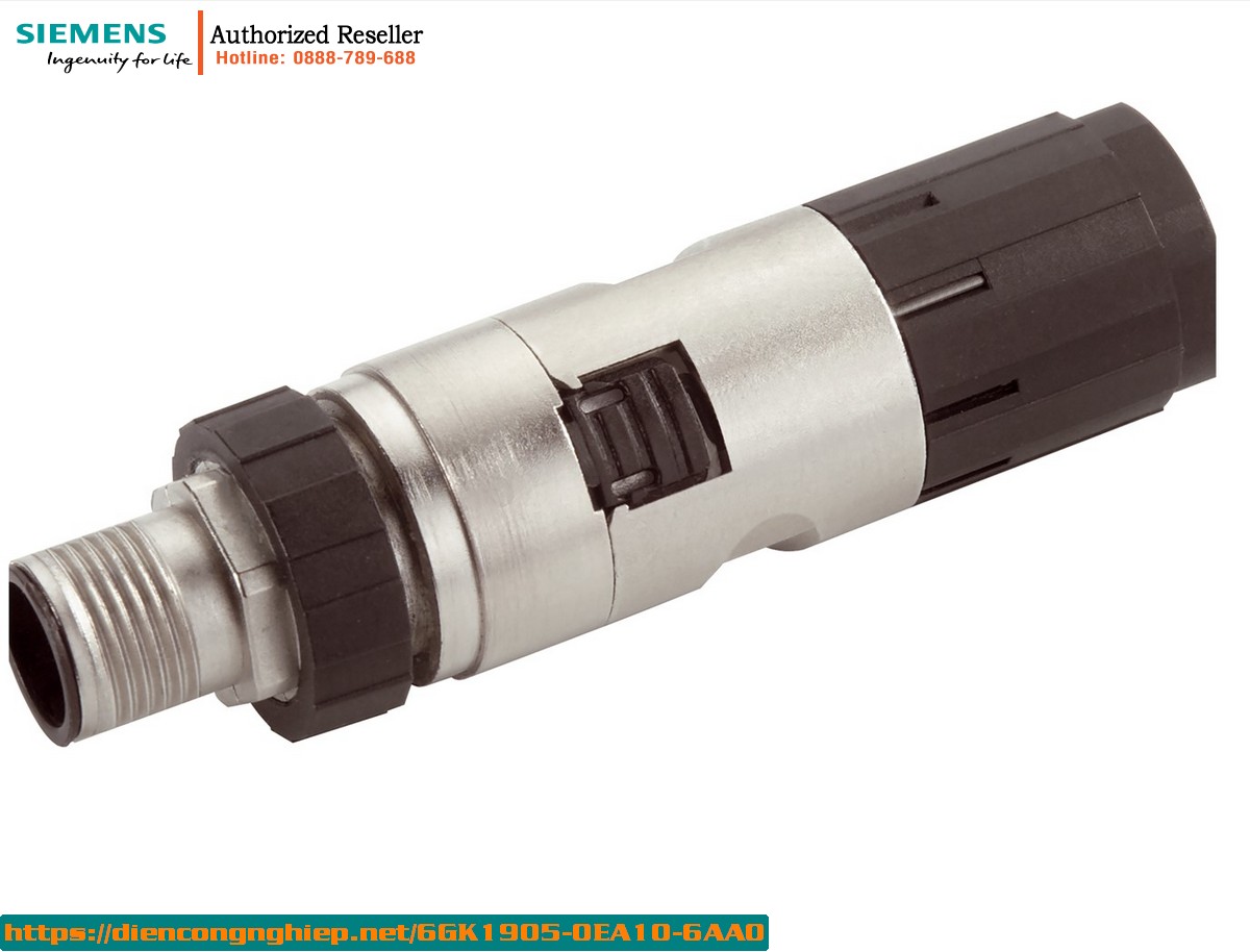 Đầu Nối PROFIBUS FC M12 6GK1905-0EA10-6AA0 - Vỏ Kim Loại Chắc Chắn, Cổng Cáp Trục, Tương Thích ET 200 PRO, B-Coded (1 Cái/Hộp)