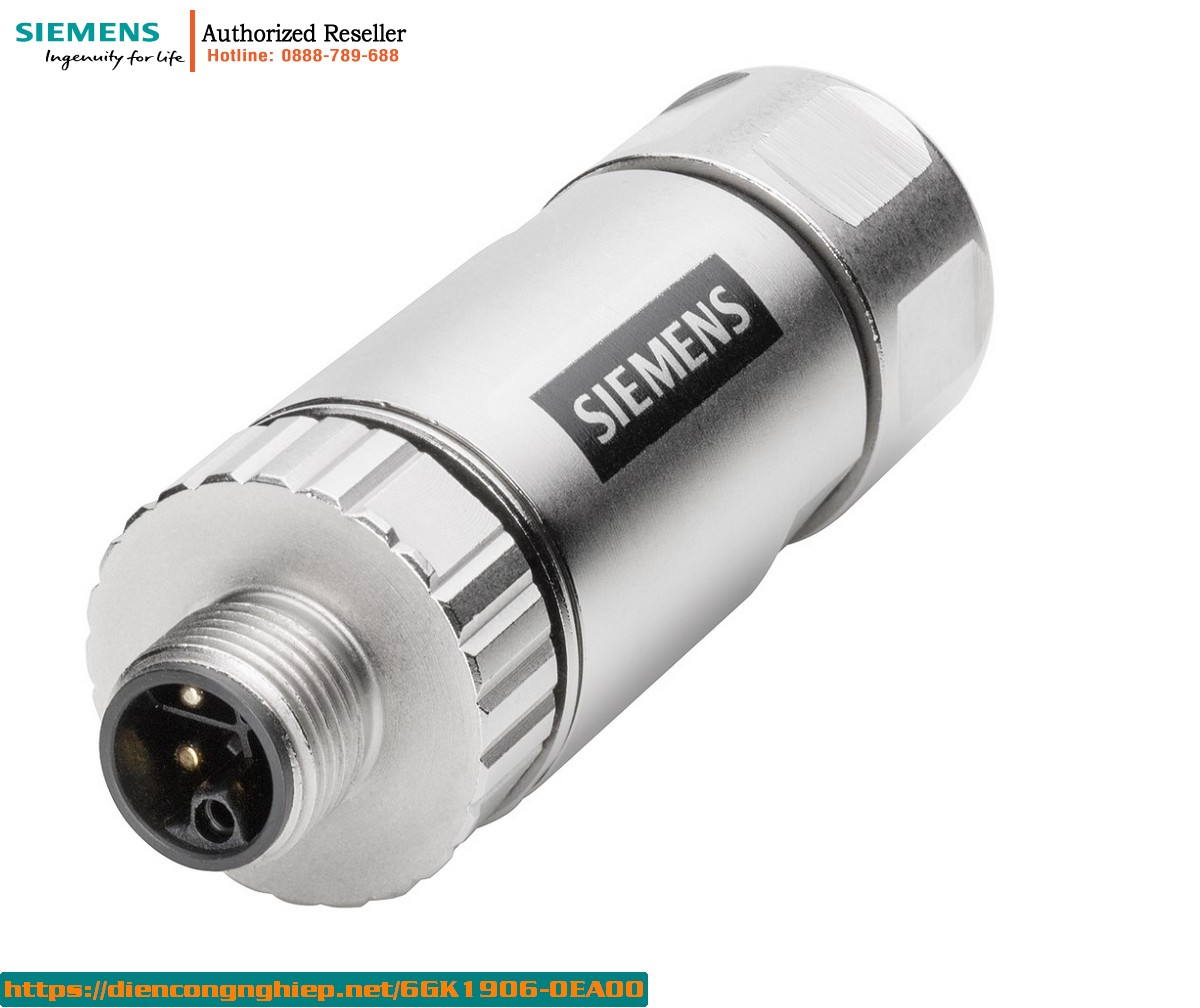 Đầu Nối M12 Công Suất 6GK1906-0EA00 - Cắm Trục, L-Coded, Lắp Đặt Hiện Trường