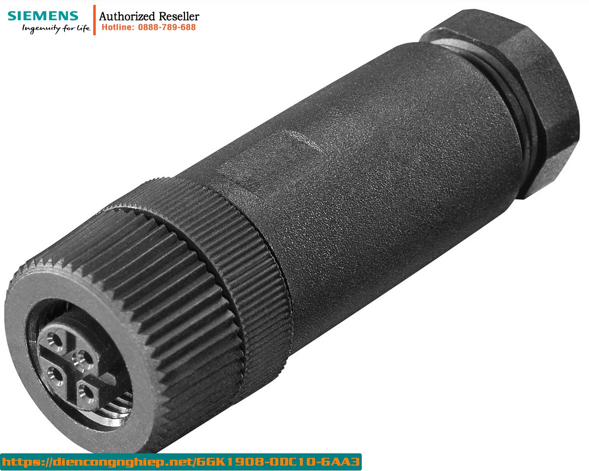 6GK1908-0DC10-6AA3 - Đầu Nối Tín Hiệu M12 PRO Cho SCALANCE X208 PRO - 5 Cực, Chuẩn B - Bộ 3 Cái - Siemens Chính Hãng