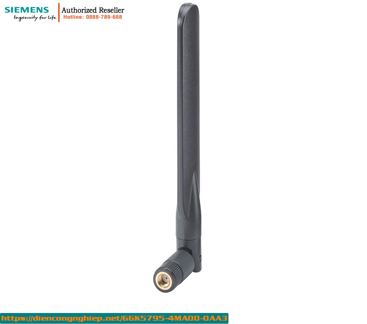 Anten IWLAN ANT795-4MA Omnidirectional 2.4/5GHz Xoay 360 Độ - 6GK5795-4MA00-0AA3 - Kết Nối RSMA, Tương Thích SCALANCE W
