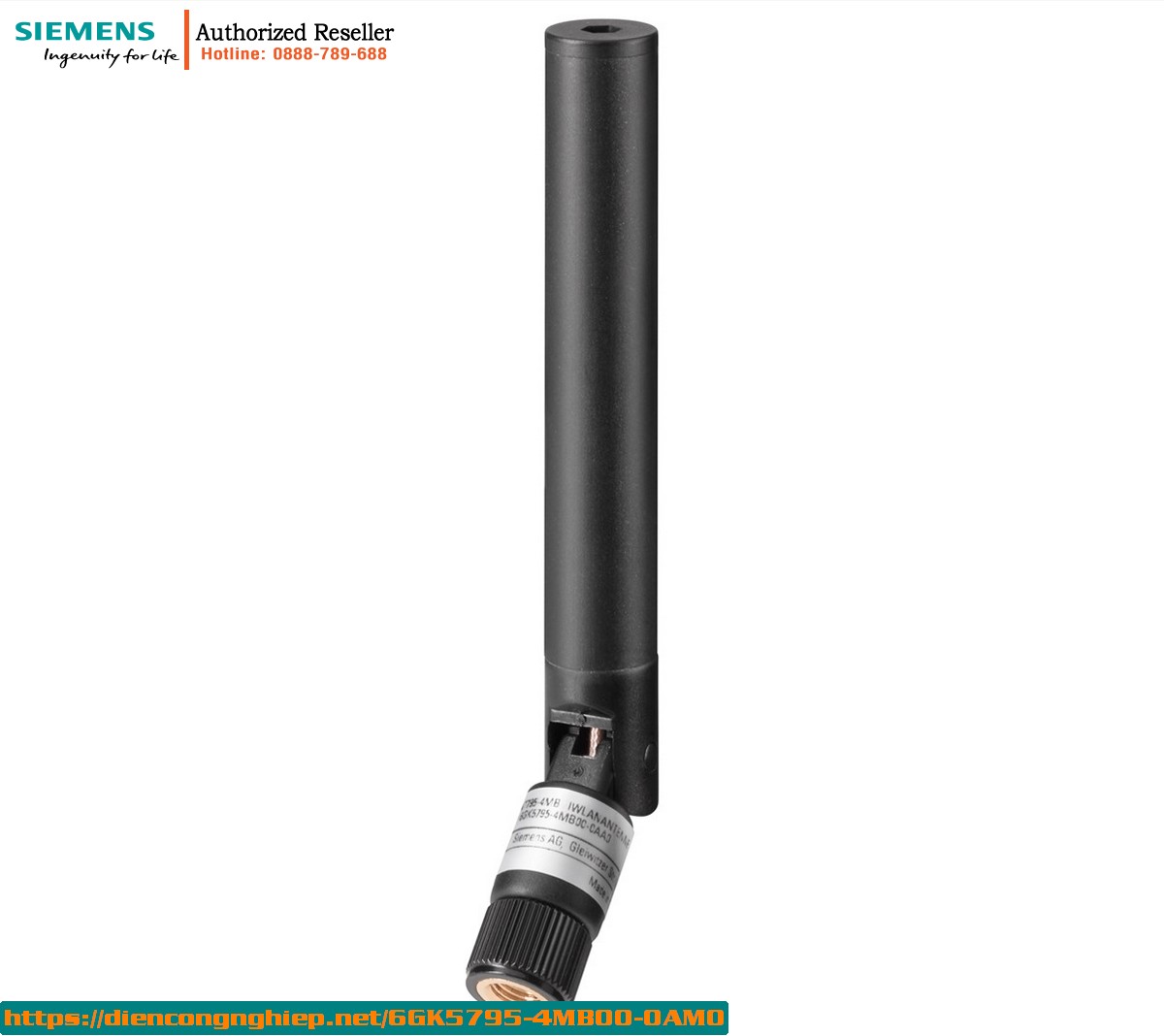 Anten IWLAN Siemens 6GK5795-4MB00-0AM0 - ANT795-4MB Omnidirectional 2.4/5GHz, Xoay 360°, IP65, Kết Nối RSMA