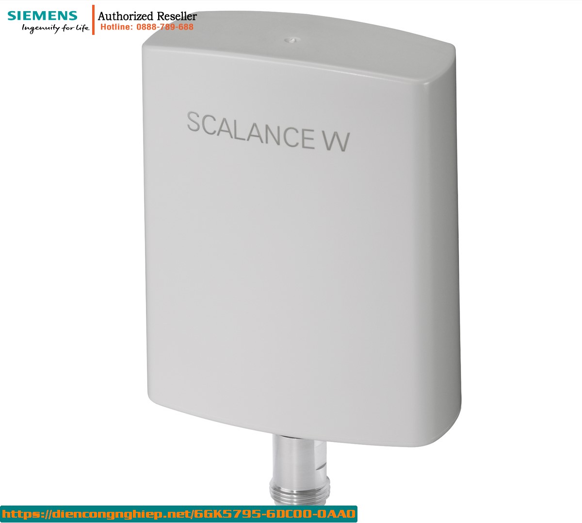 Antenna IWLAN Siemens 6GK5795-6DC00-0AA0 ANT795-6DC 9dBi 2.4/5GHz Chống Nước IP66/67 - Phụ Kiện Lắp Đặt Kèm Theo