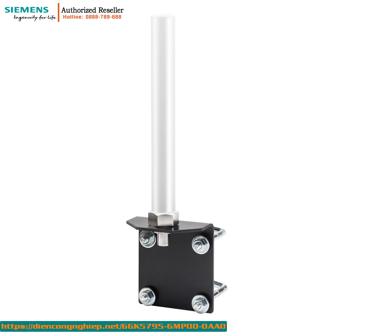 Anten IWLAN Đa Hướng 6GK5795-6MP00-0AA0 - Chuẩn IP65/67, Hỗ Trợ Wi-Fi 2.4/5GHz, Lắp Tường/Cột, Chính Hãng Siemens