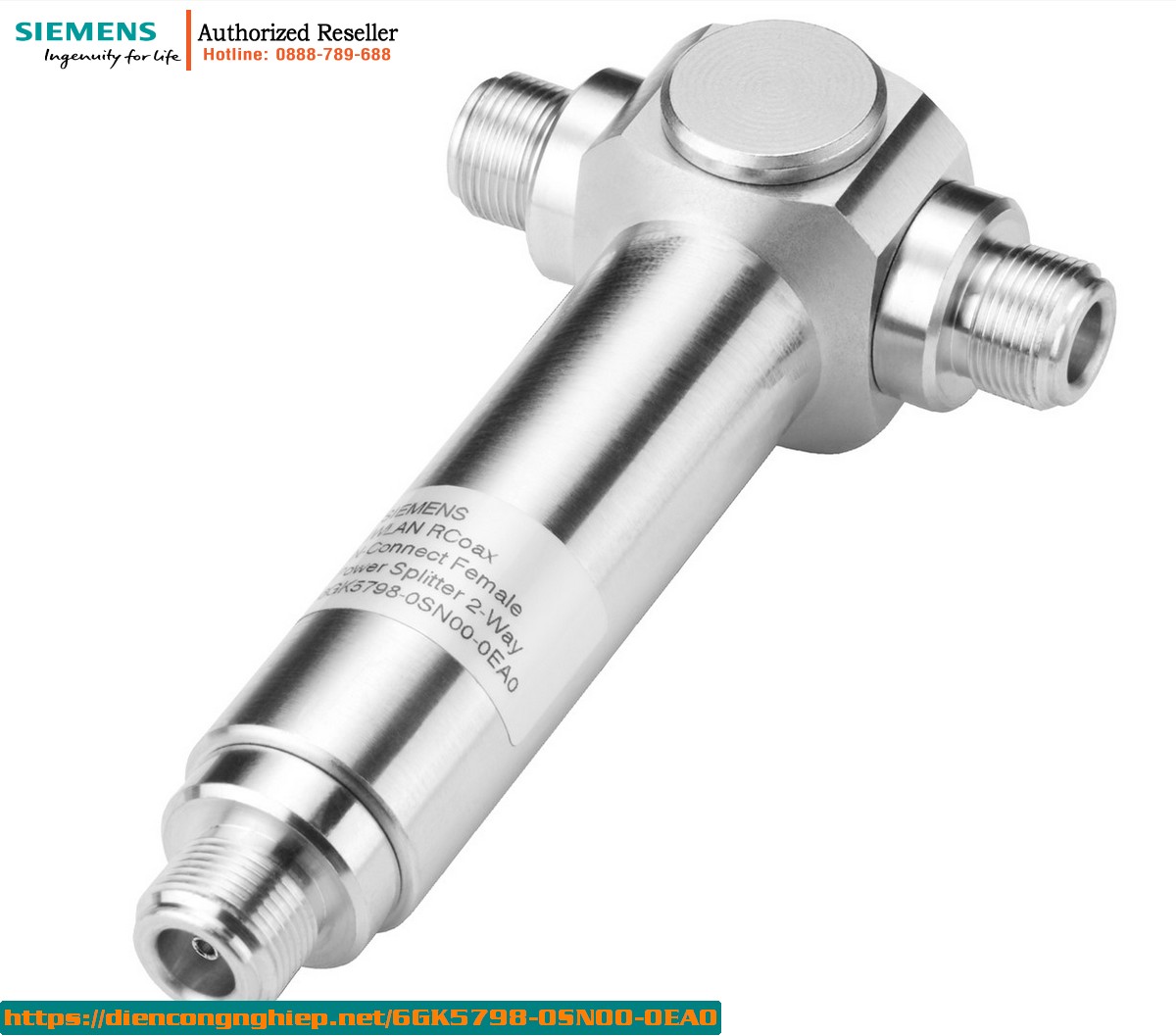 6GK5798-0SN00-0EA0 - Bộ Chia Công Suất N-Connect Nữ 2 Ngả, Dual Band 2.4/5GHz Chính Hãng