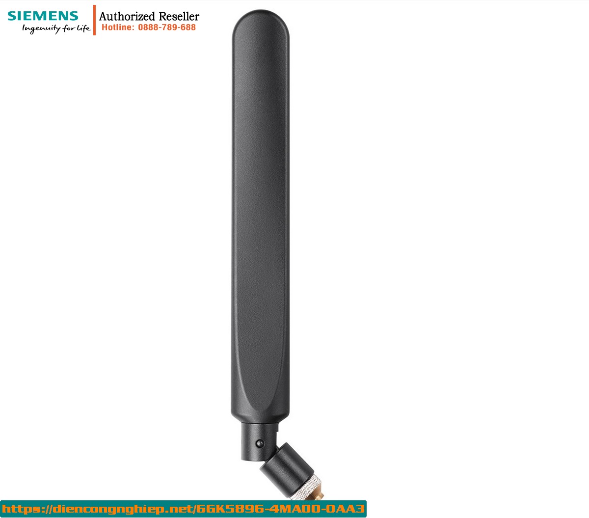 Anten Di Động Đa Băng Tần 4G/3G/2G ANT896-4MA (6GK5896-4MA00-0AA3) - Xoay Hướng Toàn Hướng, Chuẩn SMA, Chống Bụi Nước IP54
