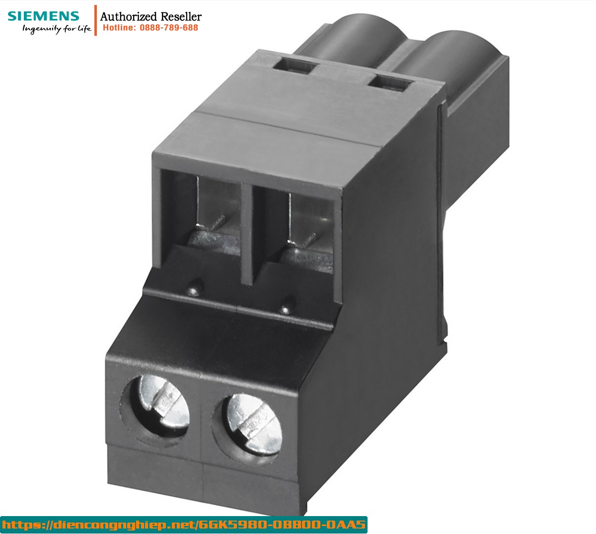 Khối Đầu Cuối Tín Hiệu 2 Cực 24V DC 6GK5980-0BB00-0AA5 | Linh Kiện Thay Thế Cho SCALANCE X/W/S/M | 5 Cái/Hộp