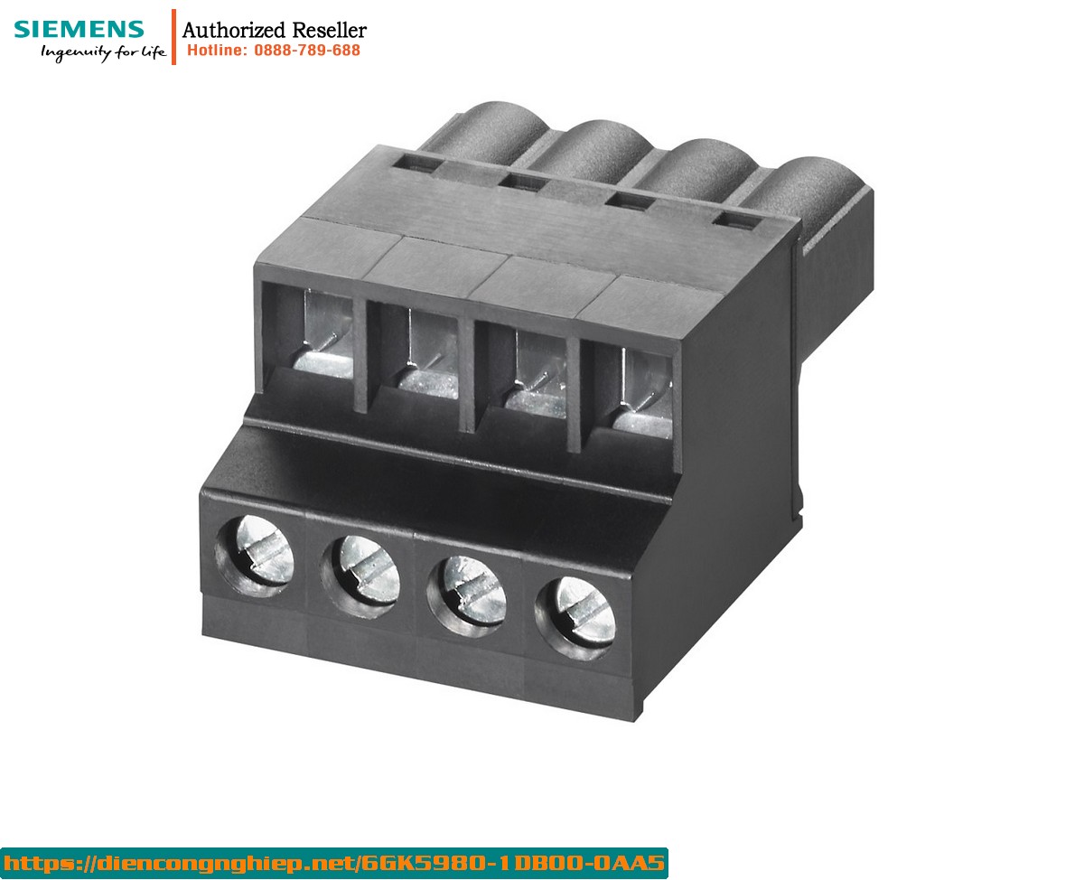 Bộ Đấu Nối 4 Cực Nguồn 24V DC 6GK5980-1DB00-0AA5 Cho SCALANCE X/W/S/M - 1 Hộp 5 Cái Linh Kiện Thay Thế