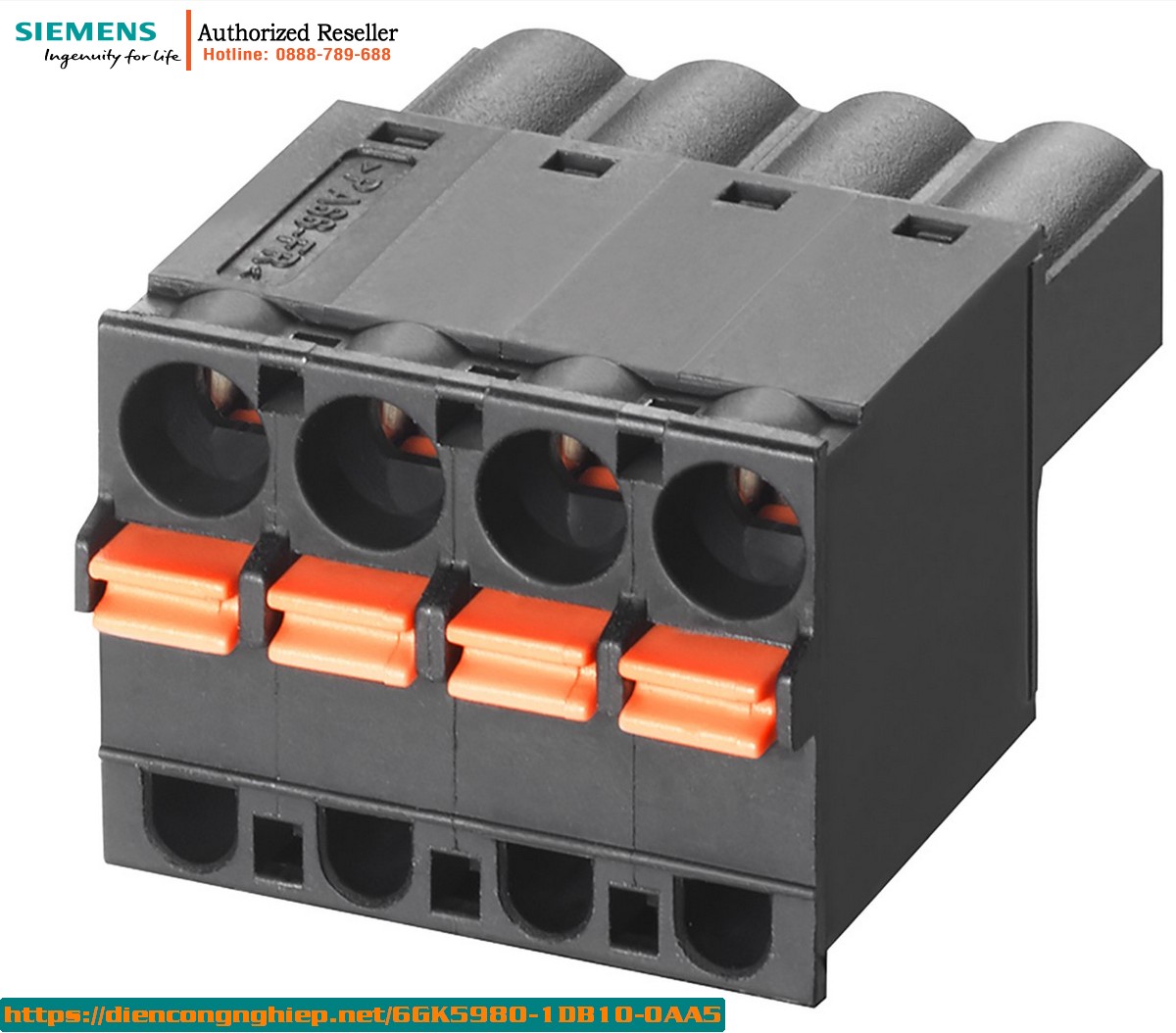 Đầu Nối Nguồn 24V DC Siemens 6GK5980-1DB10-0AA5 - Phụ Tùng Thay Thế SCALANCE (Hộp 5 Cái)
