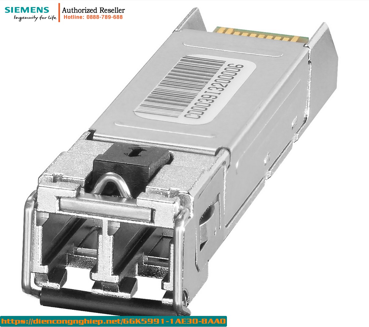 6GK5991-1AE30-8AA0 - Transceiver SFP SCALANCE X 100Mbps Single-Mode LC 200km - Chính Hãng Siemens