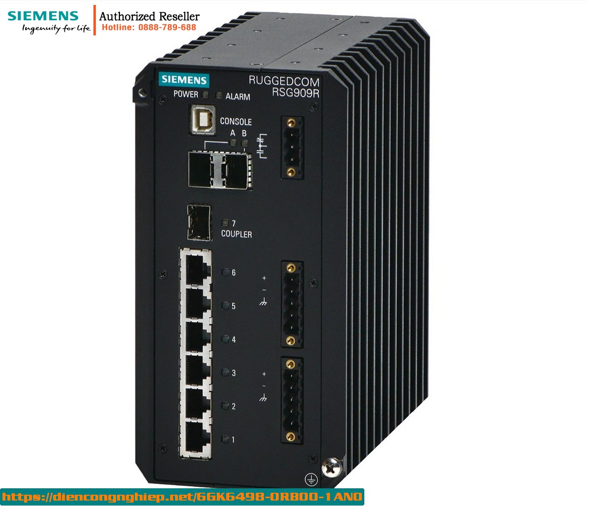 Bộ Chuyển Mạch Công Nghiệp 6GK6498-0RB00-1AN0 - 9 Cổng Gigabit, HSR/PRP RedBox, Chịu Nhiệt -40°C đến +85°C