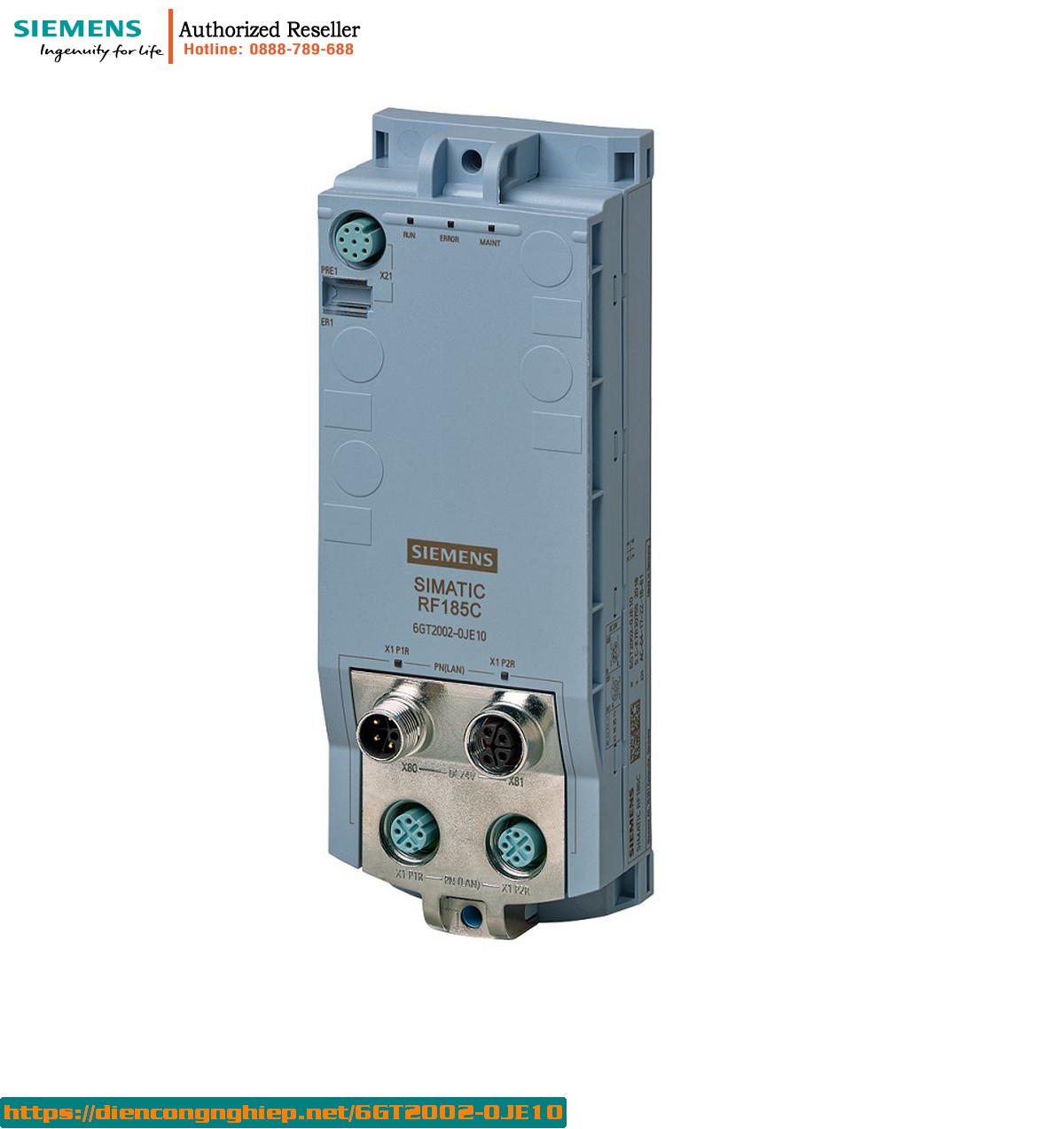 Module RFID Công Nghiệp 6GT2002-0JE10 - Hỗ Trợ PROFINET, Ethernet, EtherNet/IP, OPC/UA, Kết Nối 1 Đầu Đọc