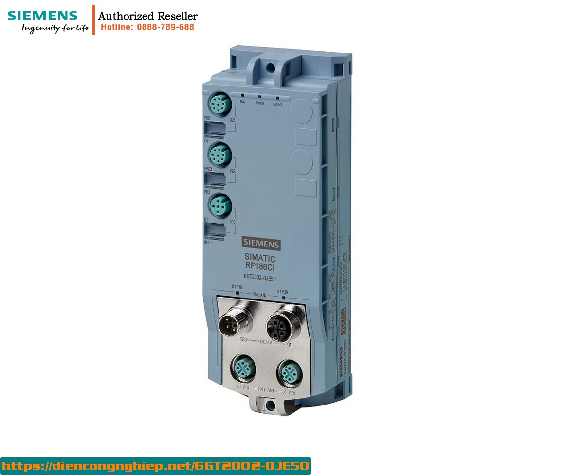 Module RFID Giao Tiếp Công Nghiệp 6GT2002-0JE50 - Hỗ Trợ PROFINET, Ethernet, EtherNet/IP, OPC/UA, Kết Nối 2 Đầu Đọc, Cổng DI/DQ