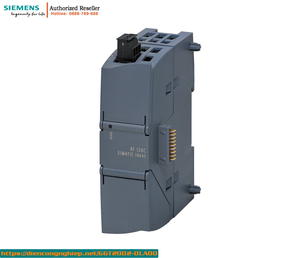 Module RFID Siemens 6GT2002-0LA00 RF120C - Kết nối Reader cho SIMATIC S7-1200 - Giao tiếp RS422/RS232