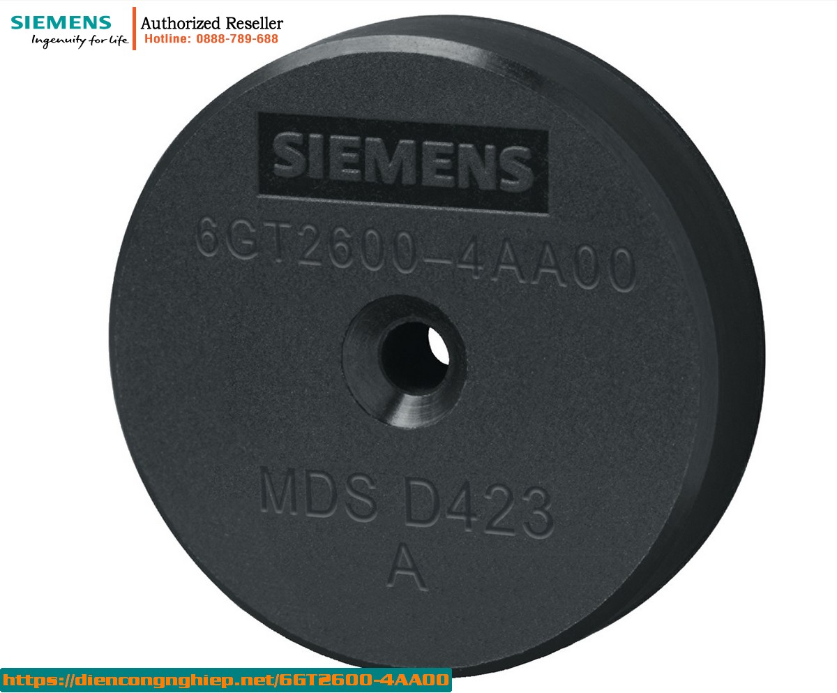 Transponder 6GT2600-4AA00 Chính Hãng Siemens Cho RF200/RF300 - ISO 15693, Chip Fujitsu, Bộ Nhớ FRAM 2000 Byte