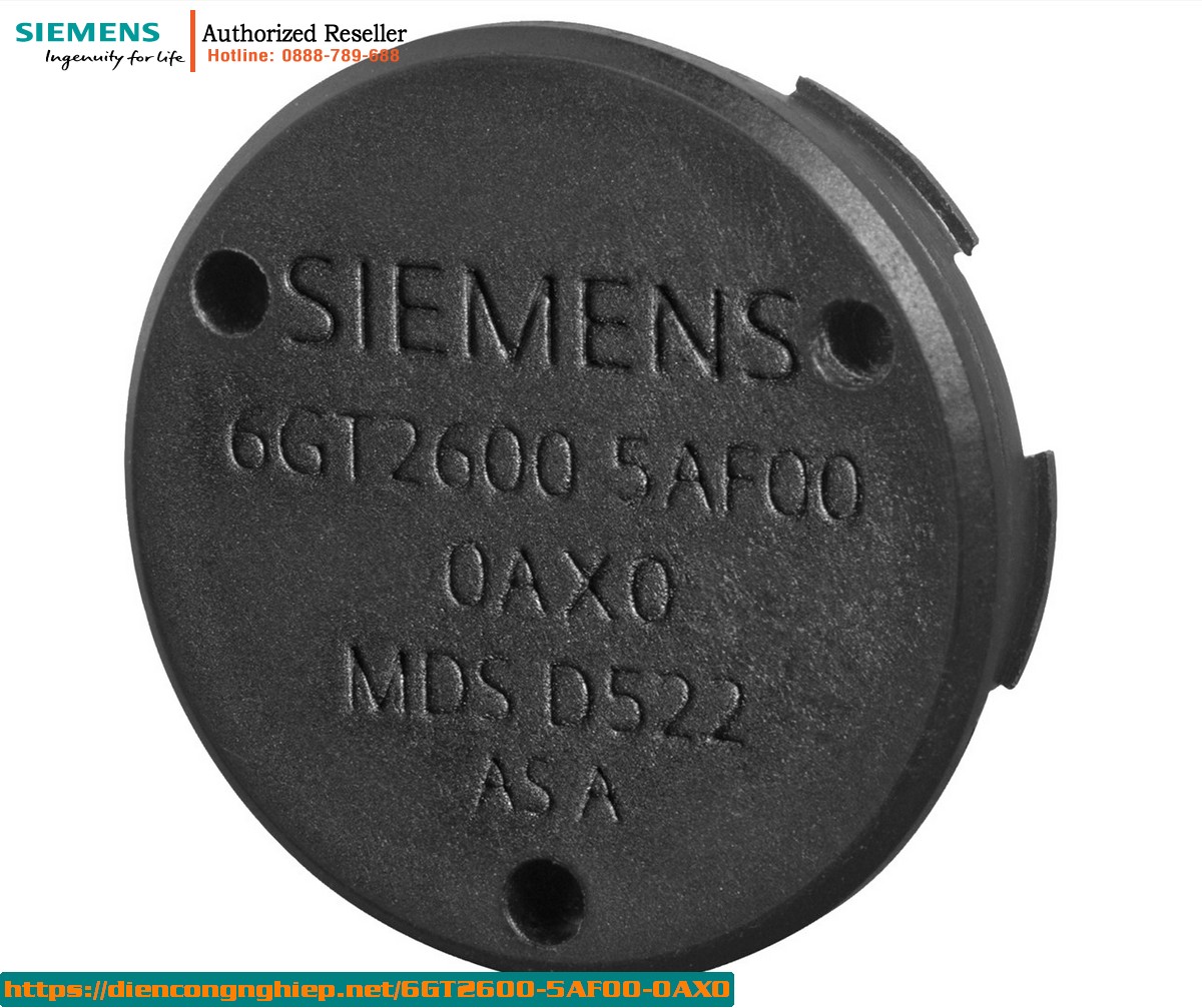 Transponder MDS D522 6GT2600-5AF00-0AX0 - Chuẩn ISO 15693, chip Fujitsu, bộ nhớ 8192-byte, tương thích RF200/RF300 Gen2