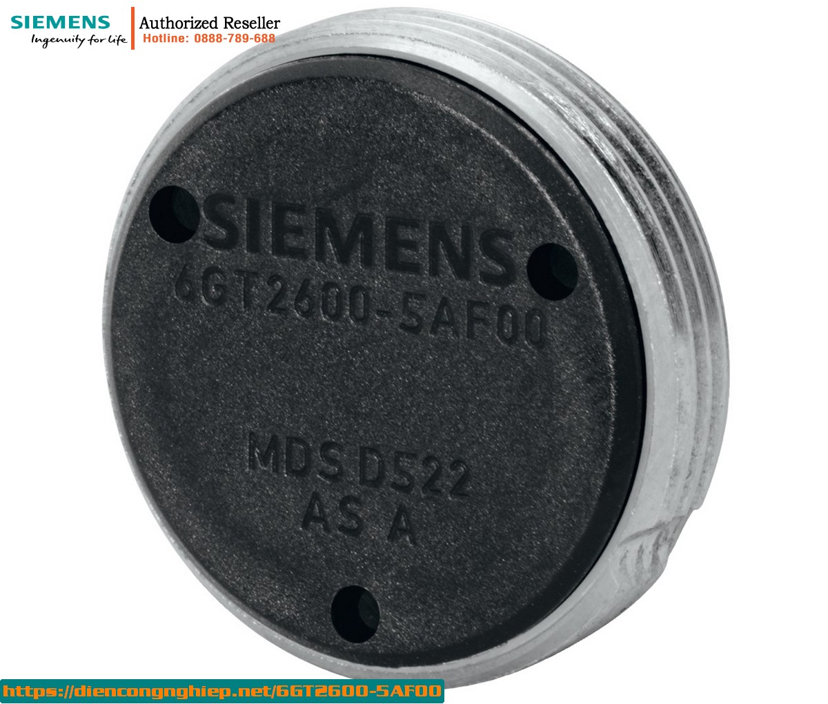 Transponder MDS D522 6GT2600-5AF00 - Cảm biến RFID ISO 15693 gắn ren M20, bộ nhớ 8192 byte, tương thích RF200/RF300 Gen2 - Đặt tối thiểu 5 chiếc