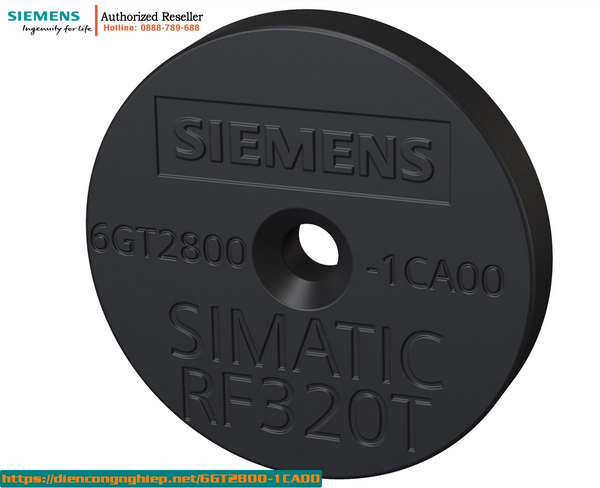 Cảm Biến SIMATIC RF300 RF320T 6GT2800-1CA00 - Transponder Nút 20 Byte EEPROM, IP67, Chịu Nhiệt -25 đến +125°C