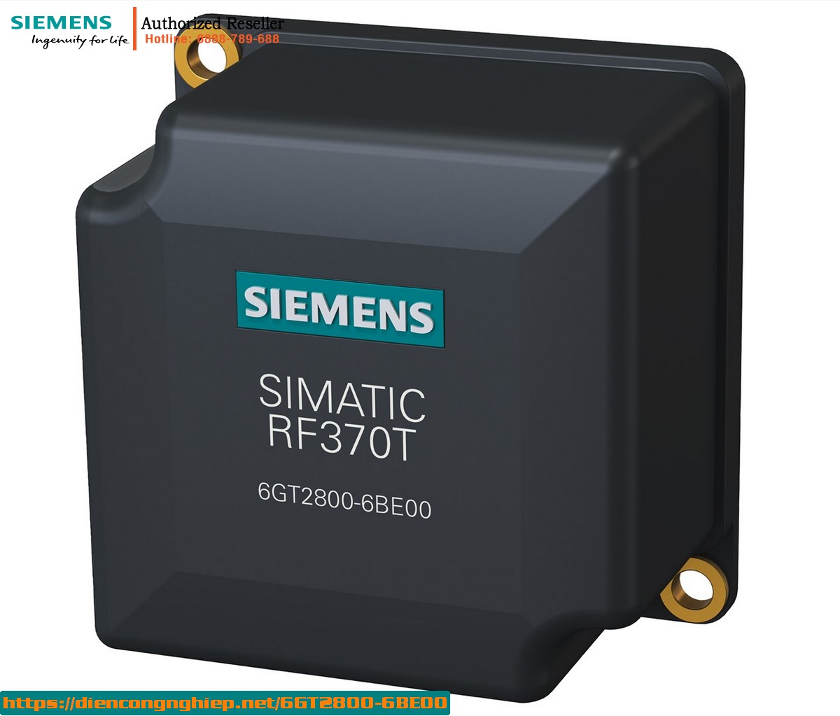 Đầu Đọc RFID SIMATIC RF300 Transponder RF370T 64 KB FRAM IP68 6GT2800-6BE00 - Chịu Nhiệt -25°C đến +85°C