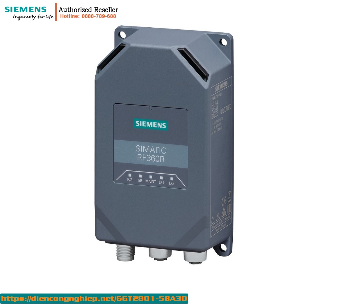 Đầu Đọc RFID SIMATIC RF360R 6GT2801-5BA30 - Giải Pháp Đọc RFID Compact Chính Hãng Hỗ Trợ PROFINET, Ethernet, EtherNet/IP, OPC/UA