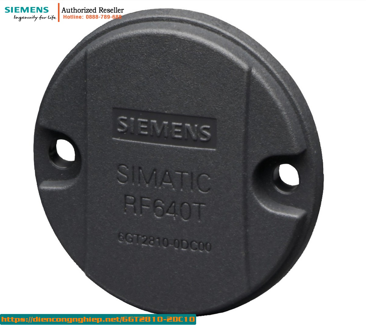 Thẻ RFID SIMATIC RF640T 6GT2810-2DC10 - Gắn Kim Loại, Chống Nước IP68, Tần Số 902-928MHz - Giá Sỉ 10 Cái/Thùng