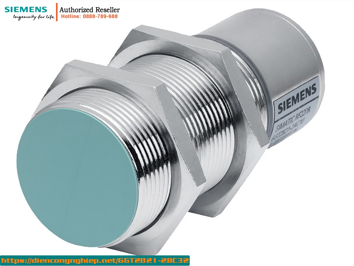 Đầu đọc RFID SIMATIC RF200 RF220R IO-Link IP67 6GT2821-2BC32 - Anten tích hợp, chống bụi nước