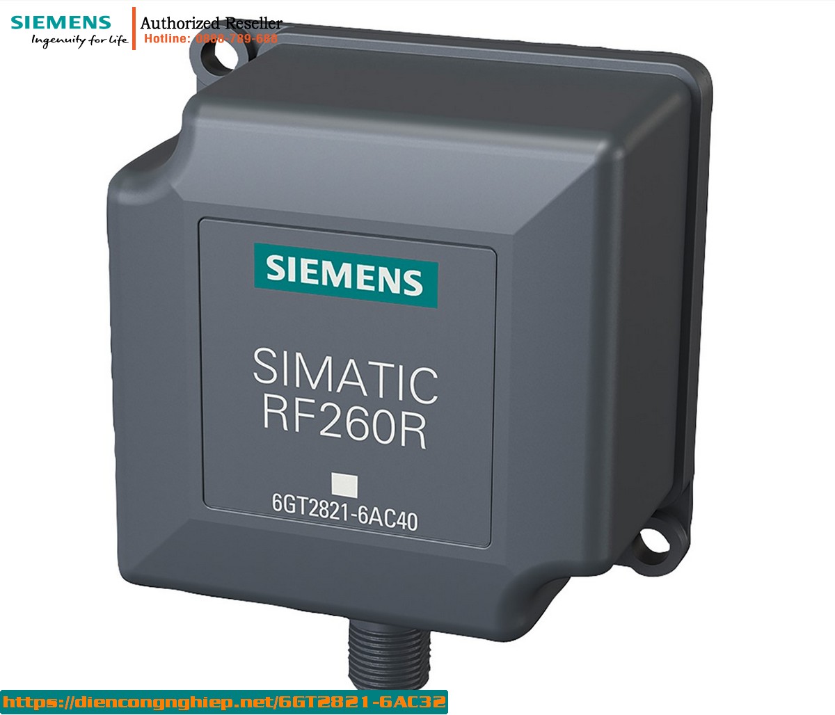 Đầu đọc RFID SIMATIC RF260R 6GT2821-6AC32 - Chuẩn IO-Link, IP67, -25 đến +70°C
