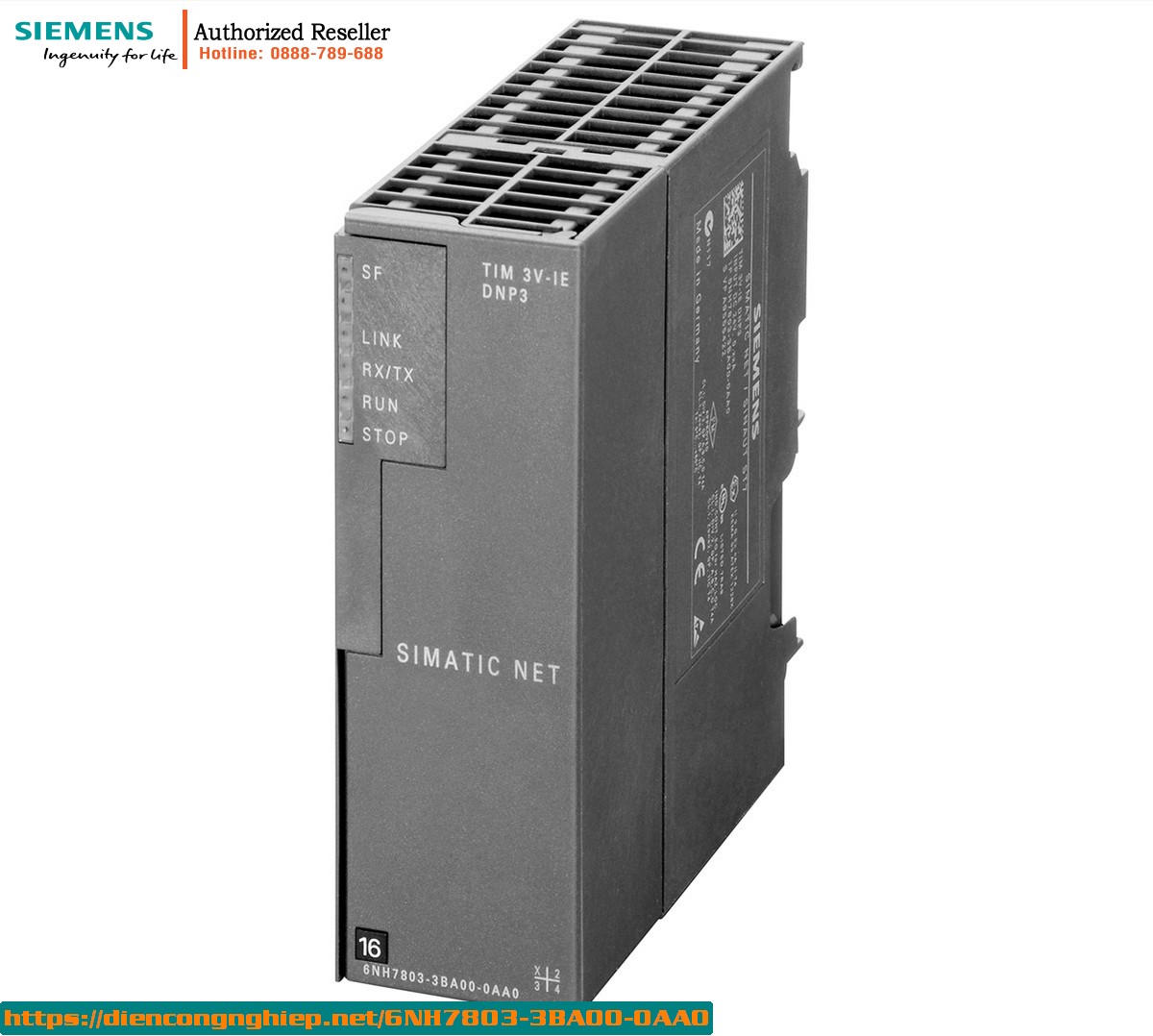 Mô-đun DNP3 TIM 3V-IE 6NH7803-3BA00-0AA0 cho SIMATIC S7-300 - Giao tiếp RS232/RJ45, hỗ trợ WAN/LAN