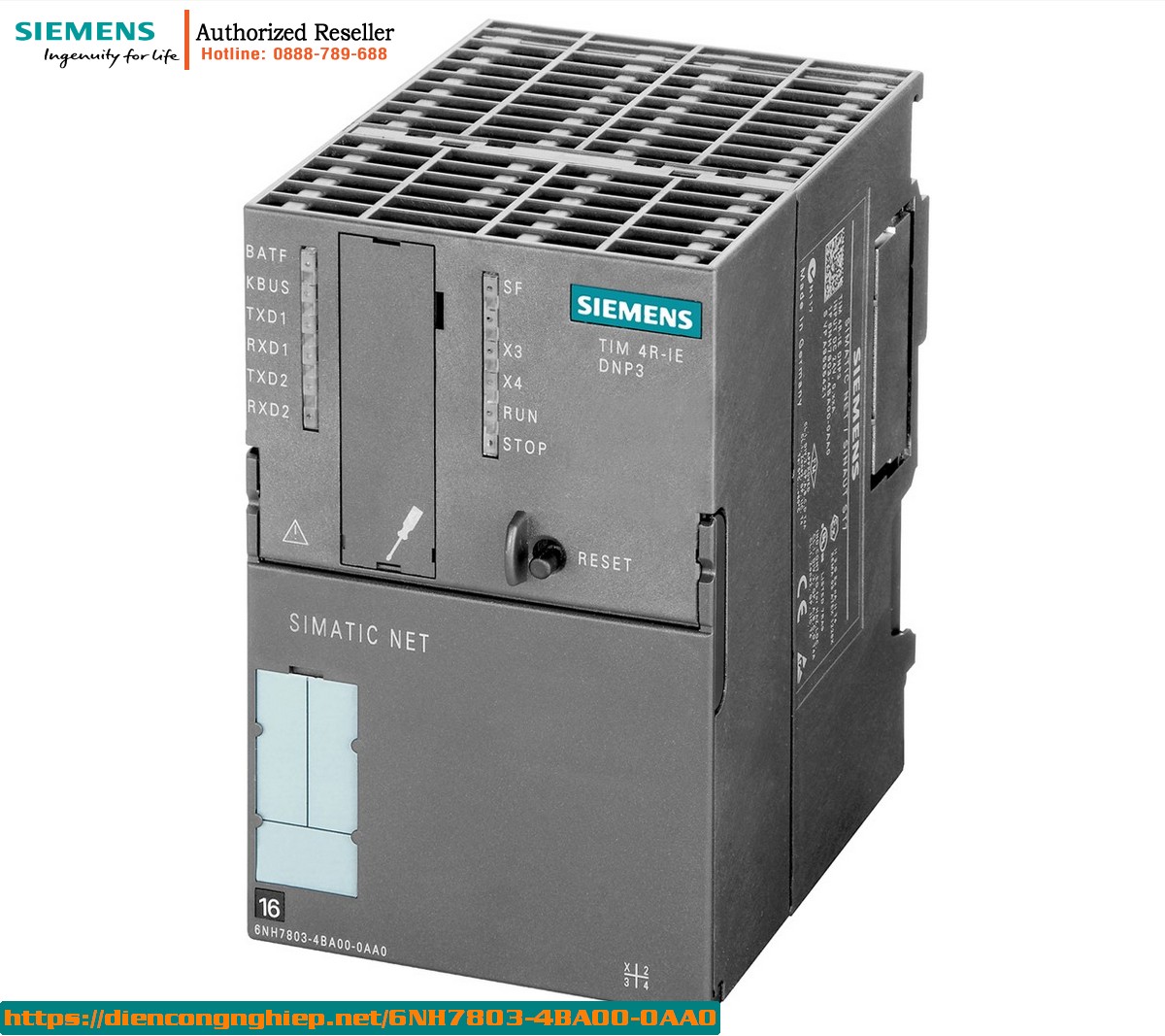 Module Giao Tiếp DNP3 6NH7803-4BA00-0AA0 - TIM 4R-IE cho SIMATIC S7-300/S7-400/PC - Cổng RS232/RS485 & RJ45 - Hỗ Trợ Mạng WAN/LAN