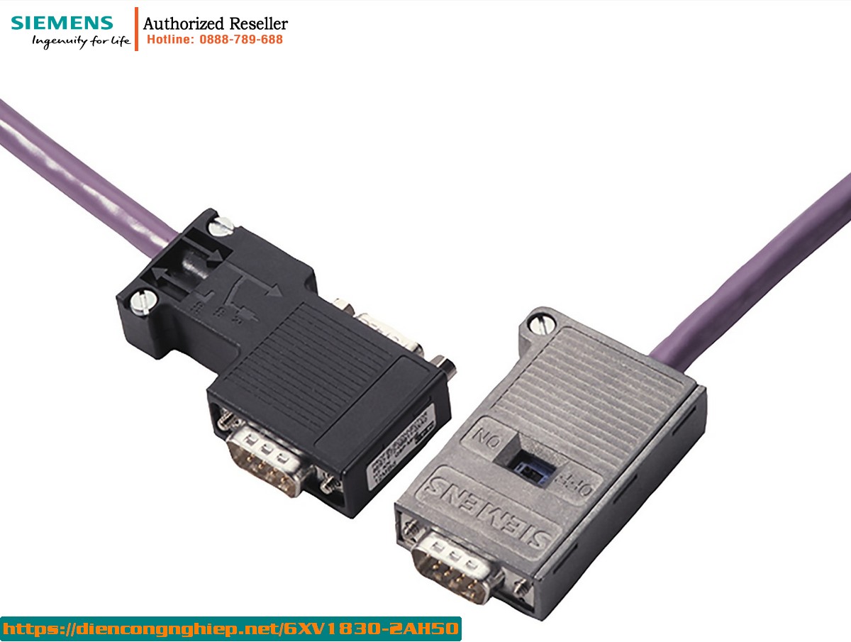 Cáp PROFIBUS 6XV1830-2AH50 5m - Có sẵn đầu nối D-sub 9 chân, trở kháng kết nối được