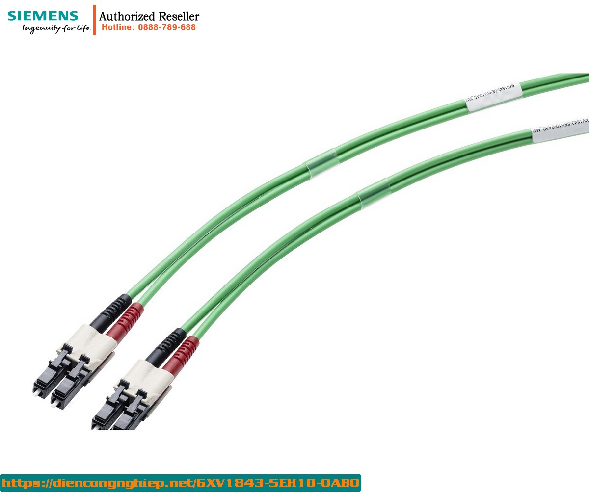 Cáp quang đa mode 6XV1843-5EH10-0AB0 - Đầu nối BFOC/LC, 50/125, 1m, lắp sẵn