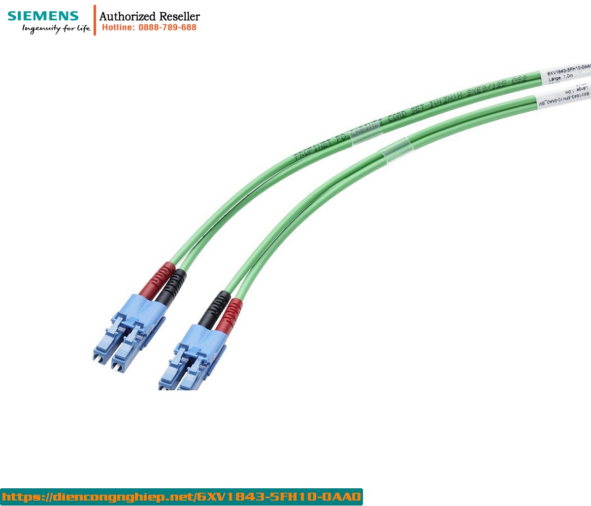 Cáp Quang SM 6XV1843-5FH10-0AA0 | LC/LC 9/125 | 1.0m | Lắp Sẵn 2 Đầu