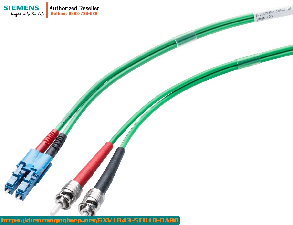 Cáp quang Single Mode 6XV1843-5FH10-0AB0 - Đầu nối LC Duplex & BFOC - Dây 1m lắp sẵn 1 Cáp quang Single Mode 6XV1843-5FH10-0AB0 - Đầu nối LC Duplex & BFOC - Dây 1m lắp sẵn