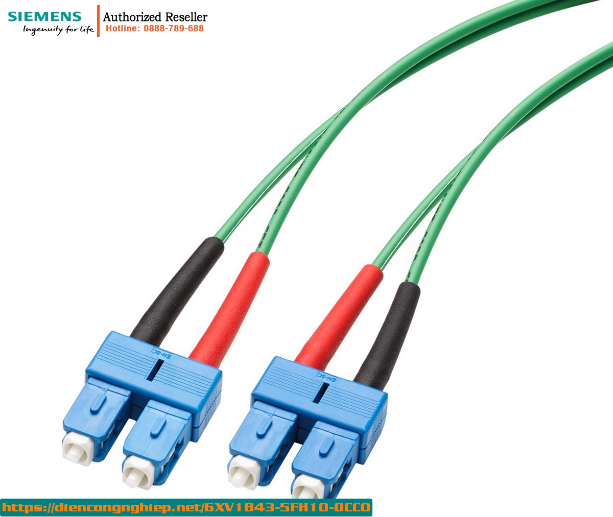 Dây Nhảy Quang SM 6XV1843-5FH10-0CC0 - SC/SC 9/125 - 1.0m - Lắp Sẵn 2 Đầu SC Duplex