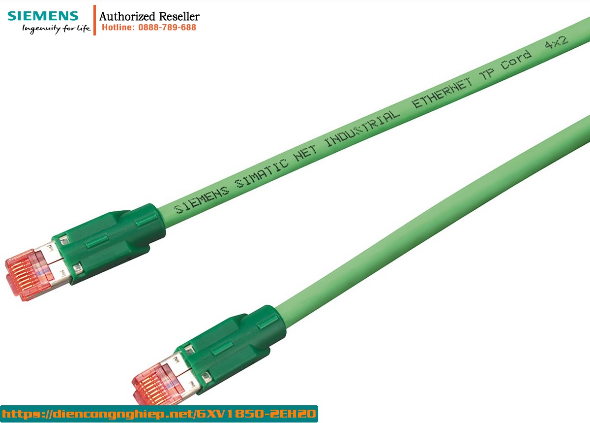 Cáp Chuyển Đổi Công Nghiệp 6XV1850-2EH20 - RJ45 Sang ITP - Dài 2m - Có Bracket Gắn