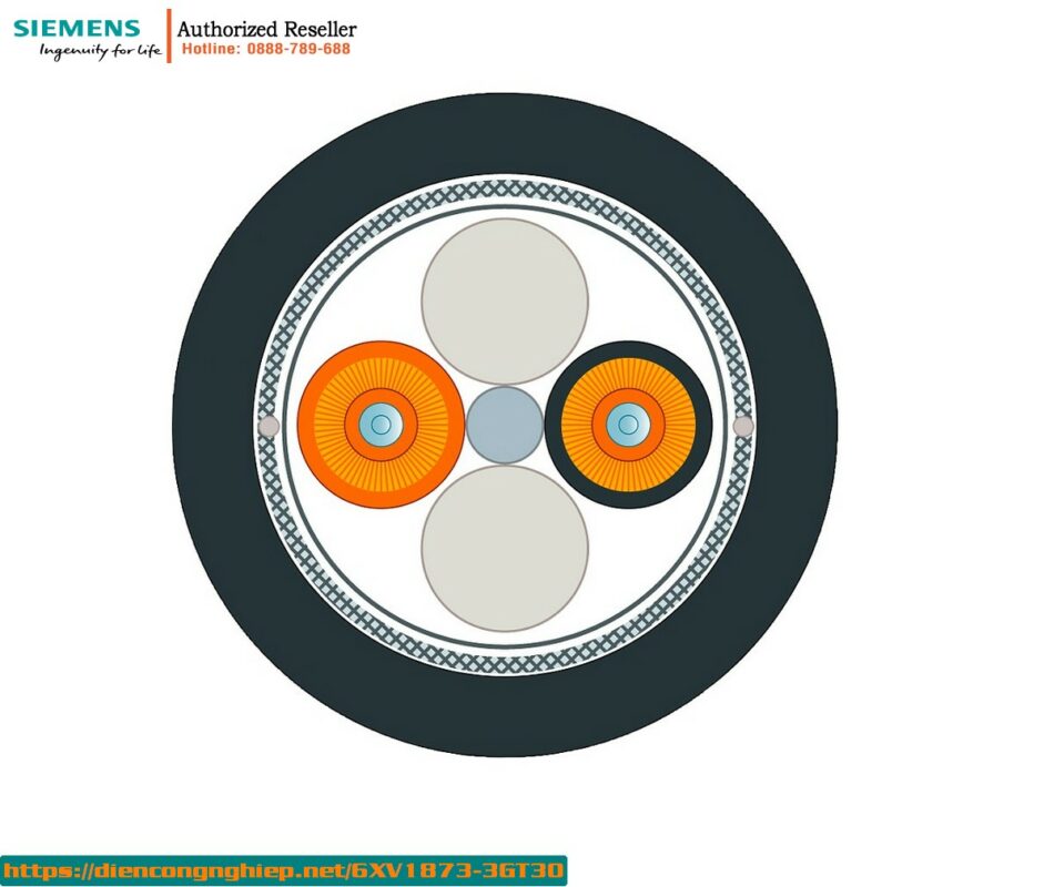 Cáp Quang Đa Mode 50/125 Chống Nhiễu 6XV1873-3GT30 - 300m, Đầu Nối BFOC 2x2, Kèm Dụng Cụ Lắp Đặt 5 6XV1873 3GT30
