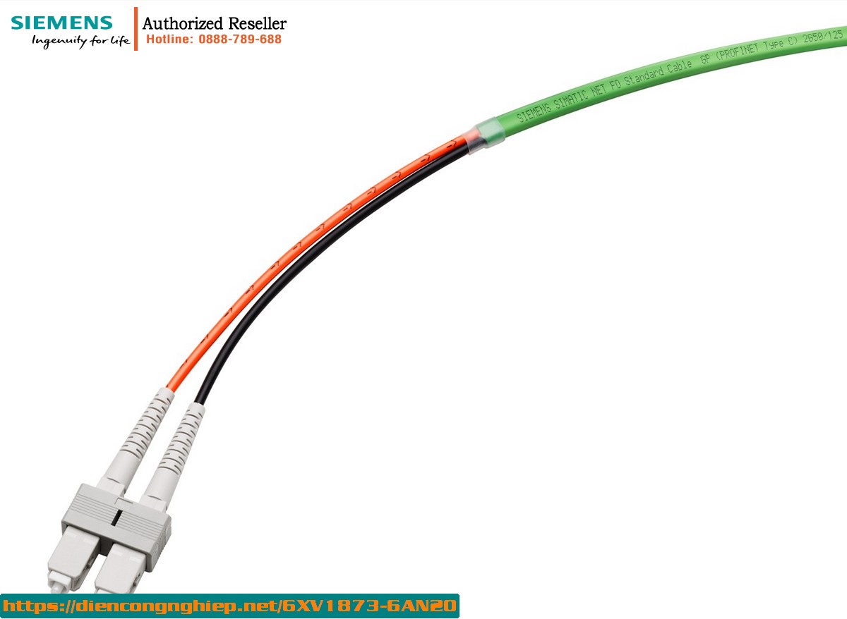 Cáp Quang 6XV1873-6AN20 FO Standard GP 50/125 - 2x2 SC Connector - 20m - Lắp Đặt Ngay