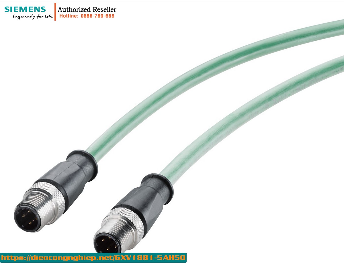 Cáp Kết nối Công nghiệp 6XV1881-5AH50 M12 IP69 Chuẩn Thực phẩm 5m - Chống Nước & Bền Bỉ